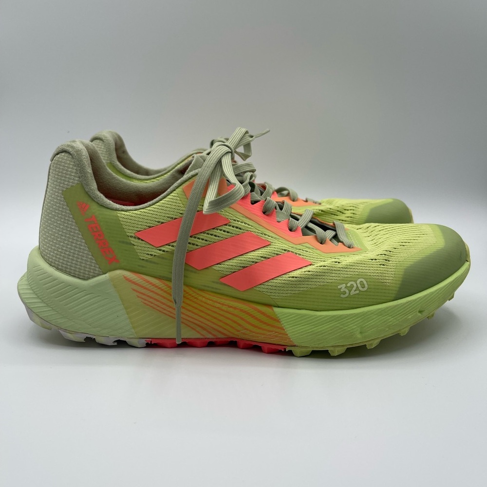 Size 7 - adidas Terrex Agravic Flow 2 Pulse Lime Turbo Men’s Trail Shoes